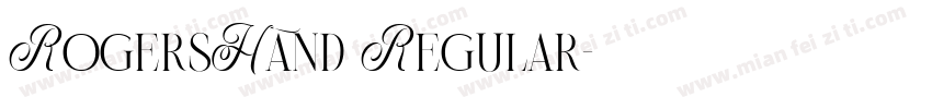 RogersHand Regular字体转换